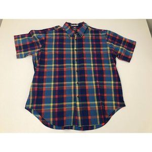 Vintage MWI Men’s XL Multicolor Short Sleeve Plaid Shirt *11